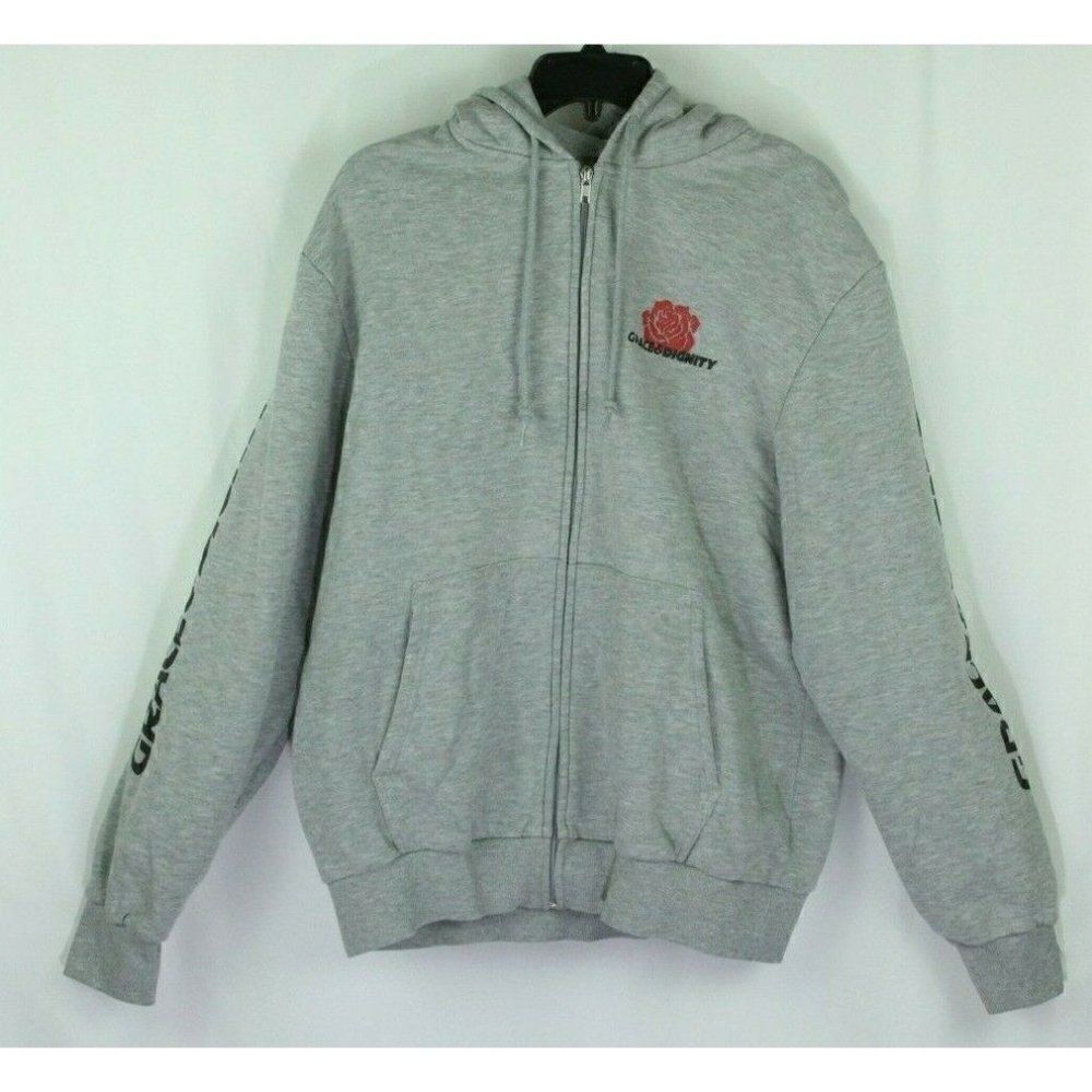 Divided by H&M Hoodie Sweatshirt Jacket Full Zip GRACE & DIGNITY Gray Womens L